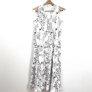 White Maxi Floral Print Dress. NWT